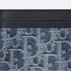 Dior 30 Montaigne CD Metal Logo Jacquard Canvas And Jacquard Denim Card Holder Women Card Holder Blue S2152UDCE-M49E