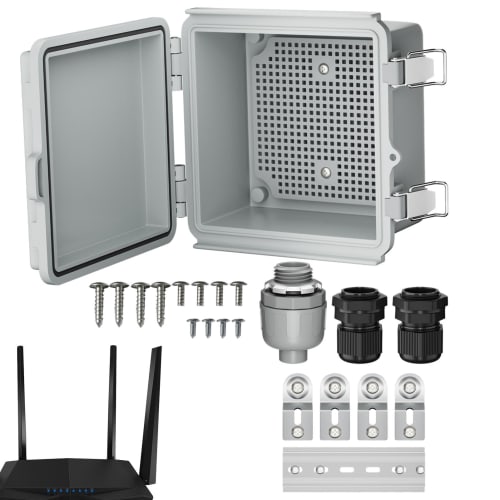 Waterproof Power Distribution Box, Outdoor Power Distribution Box - Waterproof Power Distribution Box Enclosure Box Electrical Project Case Cover Outd