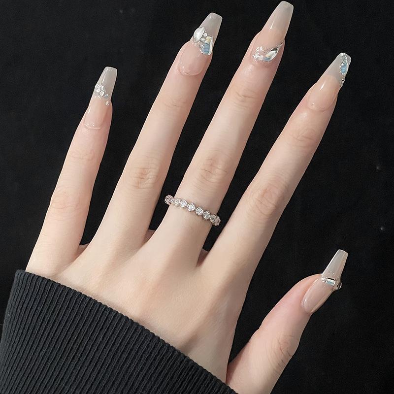 Niche Design Ring, Female Bow Opening, Diamond-Encrusted Zircon Pink, Girl'S Heart Index Finger Premium