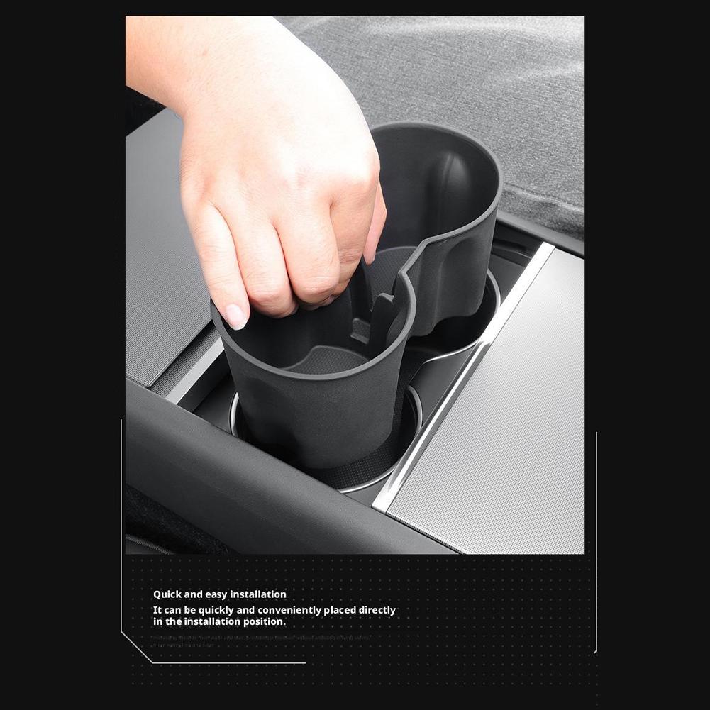 Cup Holder for Tesla Model Y Juniper 2025 Center Console Storage Box Non-slip Insert Cup Holder Car Interior Accessories