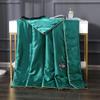 Роскошное стеганое одеяло из вискозы размера «Квин» высокого класса, весенне-летнее, сатиновое, машинная стирка, мягкое, удобное одеяло, тонкое одеяло