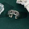 Cross Trendy Ring Hip-hop Punk Style Versatile Boyfriend Style Open Ring