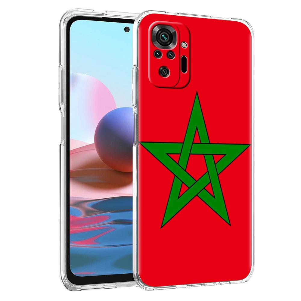Чехол для телефона для Xiaomi Redmi Note 15 14 5G 13 12 10 11 Pro Plus 4G 14C 13C 12C Мягкий ТПУ Чехол Флаг Марокко Футбол