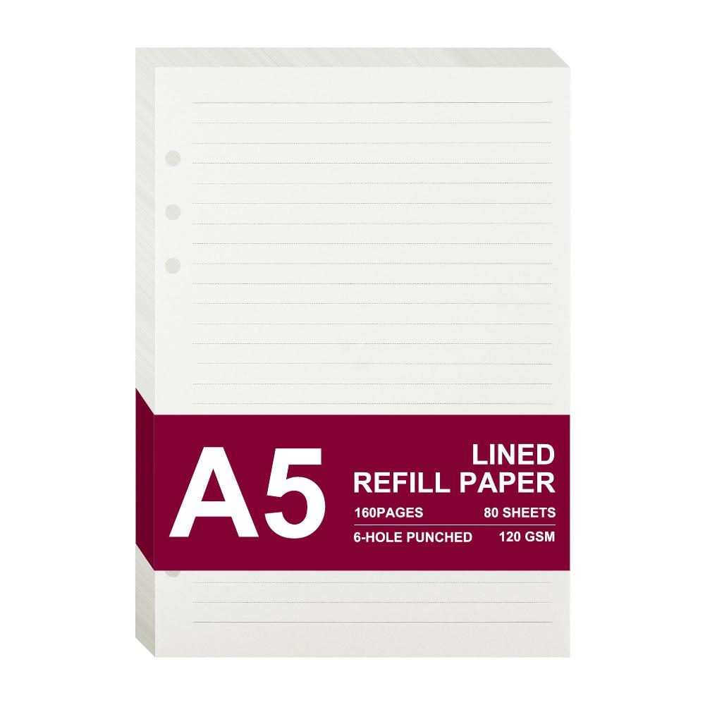 80 Sheets Loose Leaf Refills Pages A5 Agenda Pages Timeline Daily Planner Financial Ledger Budget