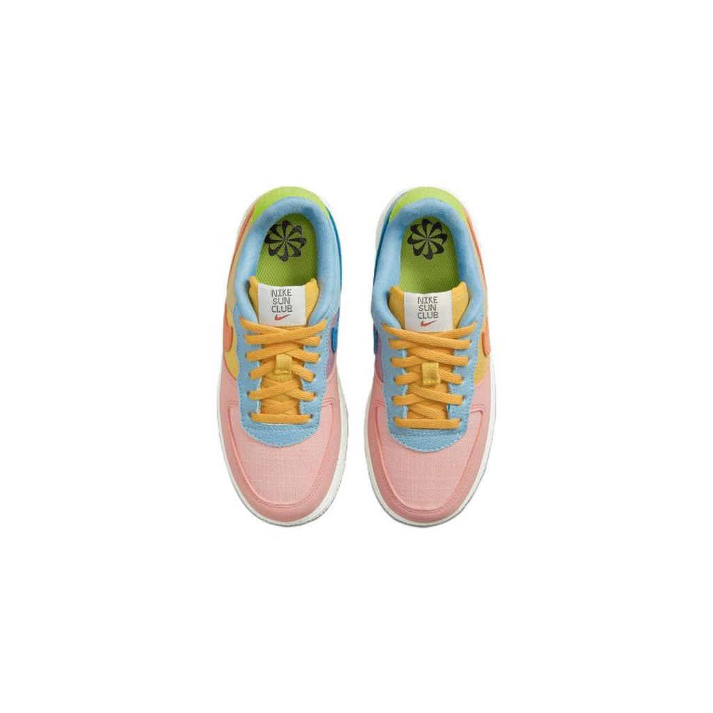 Nike Air Force 1 Low 07 LV8 Next Nature PS Sun Club — мульти детские кроссовки разноцветные песочно-золотые Wheatgrass DM1008-700