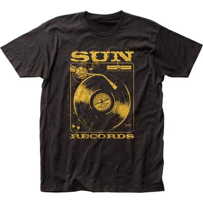 Мужская футболка с проигрывателем Sun Records, рок-н-ролл, классическая группа, новая черная
