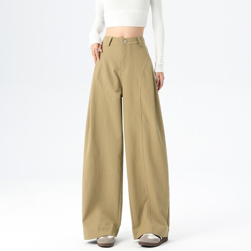 Womens High-Waisted Wide-Leg Trousers 2026 Casual Loose Pants