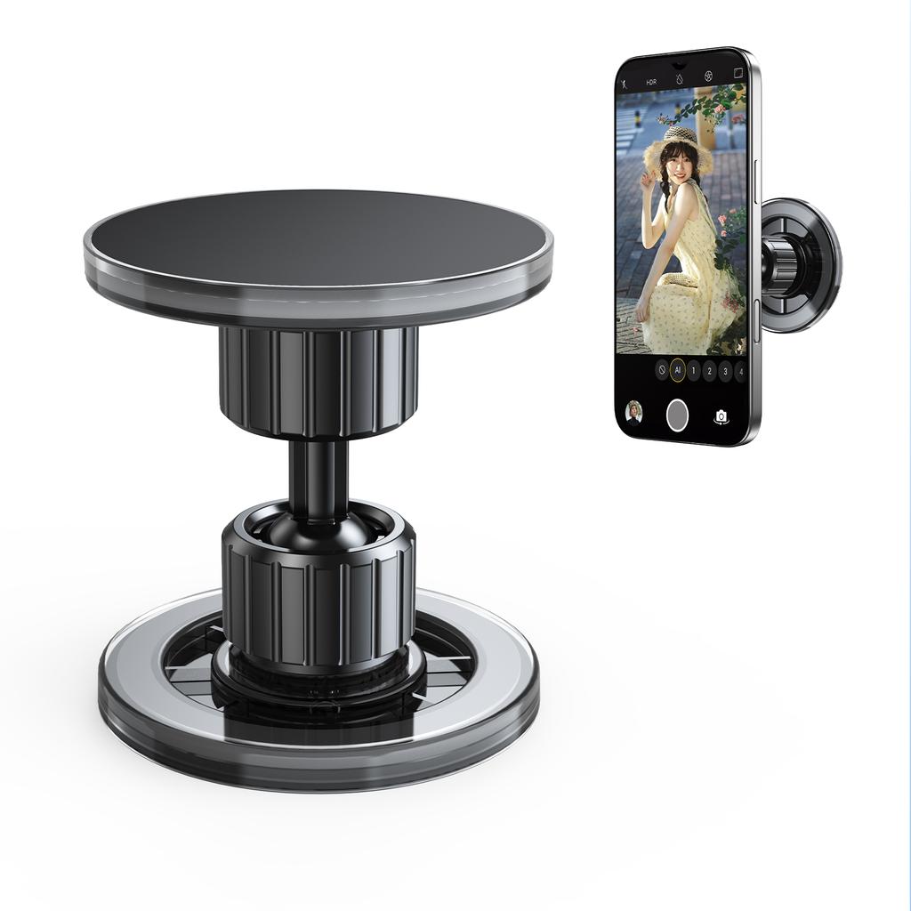 Oatsbasf Double-sided Magnetic Phone Holder Stand Metal 360°Rotatable Dual Magnet Phone Mount Stand Universal for iPhone Samsung