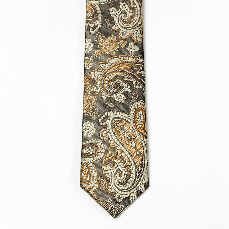 Мужской 6 см тонкий галстук полиэстер корейский узкий галстук формальный наряд досуг пейсли галстуки свадебная вечеринка подарок