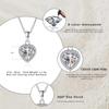 Bague Ringen 100% стерлинговое серебро S925, пластина Pt950, подвеска на шею, цепочка D, цвет 6,5 мм, ожерелье из муассанита в форме сердца для женщин