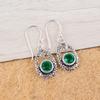 Chrome Diopside Gemstone 925 Sterling Silver Jewelry Drop/Dangle Earrings 1.38" CE-3-10