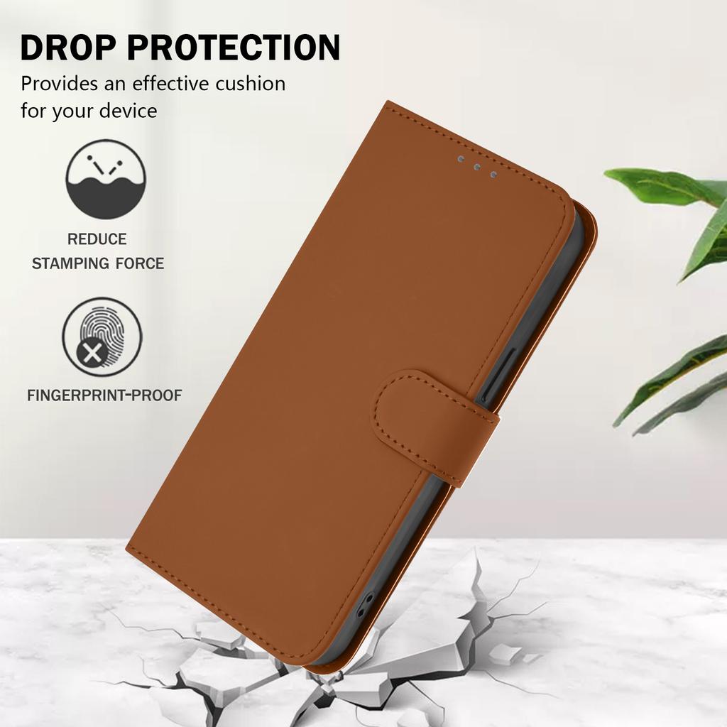 Wallet Case for Phone - Leather/PU, Brown, With Lanyard