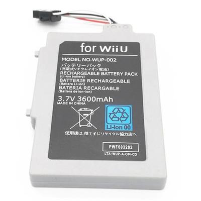 Аккумуляторный блок Li-ion, перезаряжаемый, для контроллера Wii U, 3,7 В, 3600 мАч, 1 шт., сменный аккумулятор для [752D172]