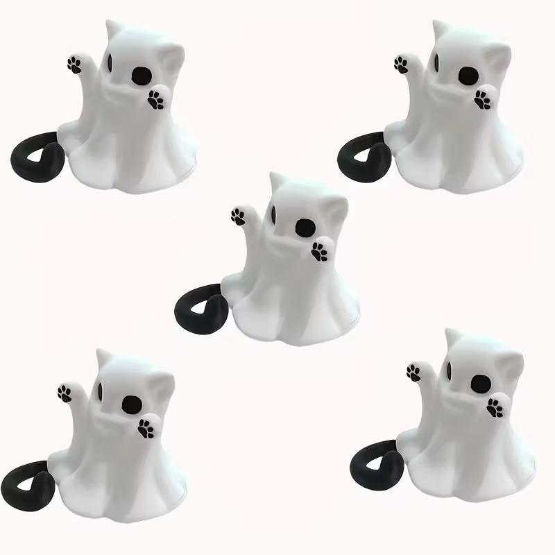 Modern 3D Printing Halloween Ghost Ornaments, No Need For Electricity, Cat Ghost Shaped Fun Toy Ornaments