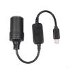 USB C To 12V Cigarette Lighter Adapter Black Sturdy Protable Converter Cable