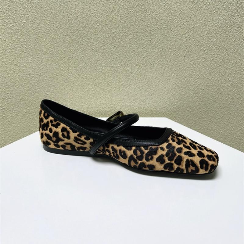 Удобные мягкие квадратные туфли на плоской подошве с леопардовым принтом Роскошные туфли Мэри Джейн Удобные одинарные туфли с мелкой пряжкой