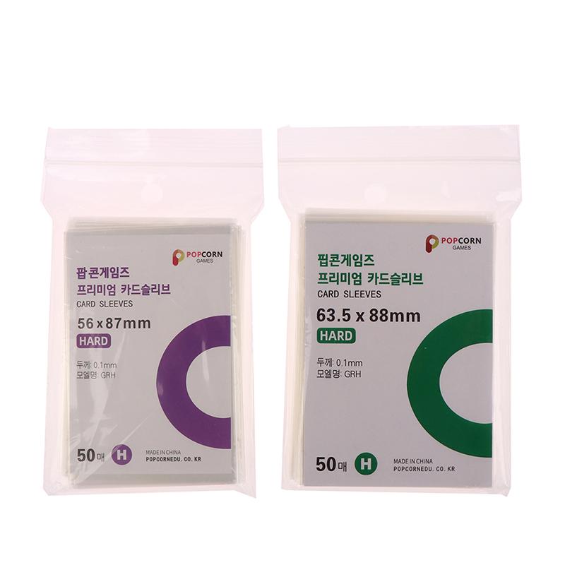 50/100 шт., рукава для карточек с попкорном, прозрачная, не содержащая кислоты, нескользящая защитная пленка без CPP