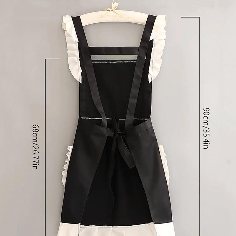 Cute Maid Outfit, Oil And Stain Resistant Apron With Waistband, Kitchen And Restaurant Work Clothes