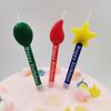 Color Printing Happy Birthday Letter Candle Creative Cartoon Five-pointed Star Flame Balloon Shape Birthday Candle