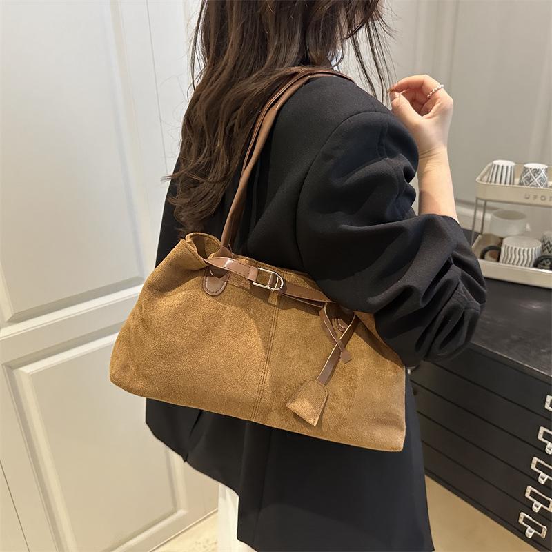 Vintage Matte Solid Color Womens Underarm Bag Casual Versatile Fashion Single Shoulder Bag