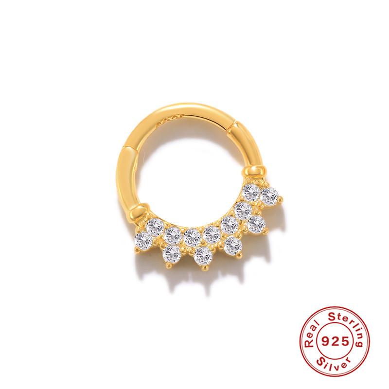 Серьги для пирсинга хряща из стерлингового серебра 925 пробы в стиле хип-хоп, кольца для носа, кольца для губ, серьги, украшения для тела, гипоаллергенные, для женщин и мужчин