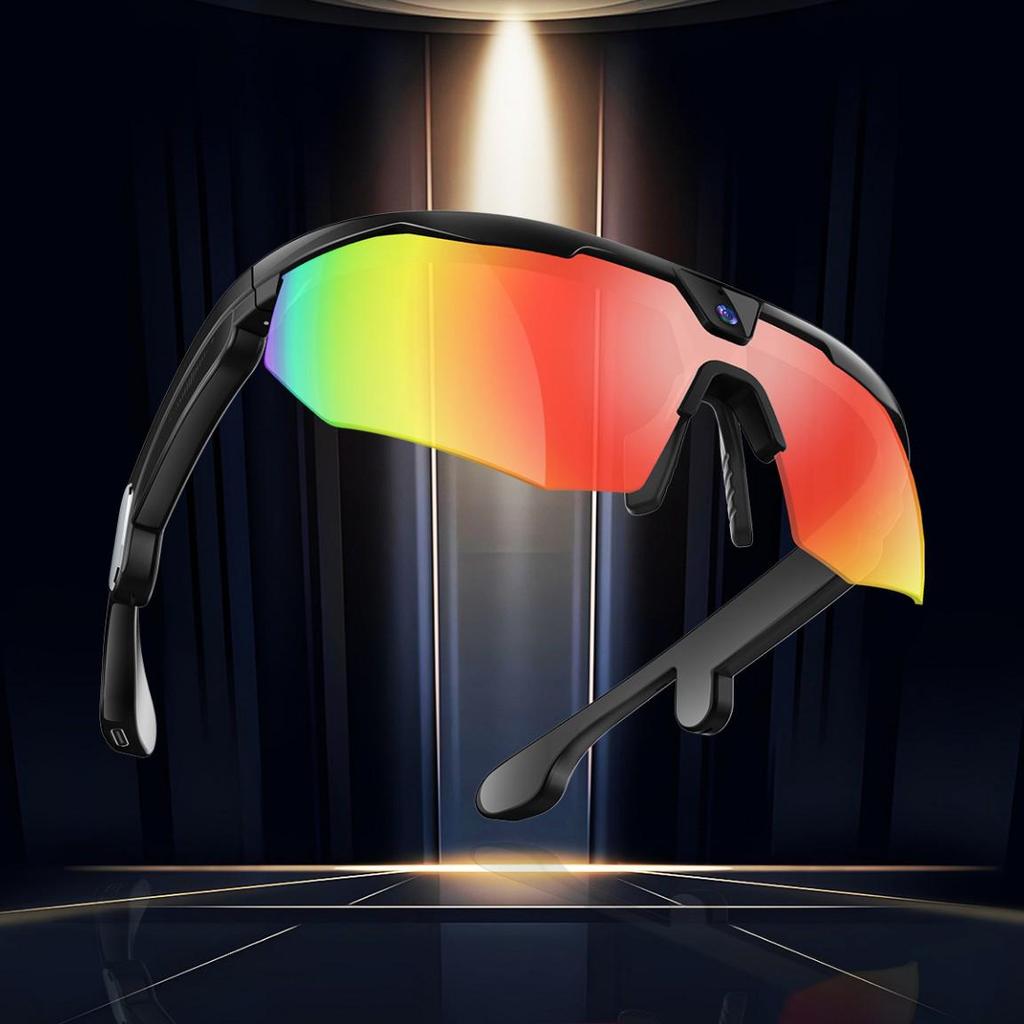 800W Pixel AI Smart Glasses: Cross-Screen Video Recording, Bluetooth Calls & Music for Cycling
