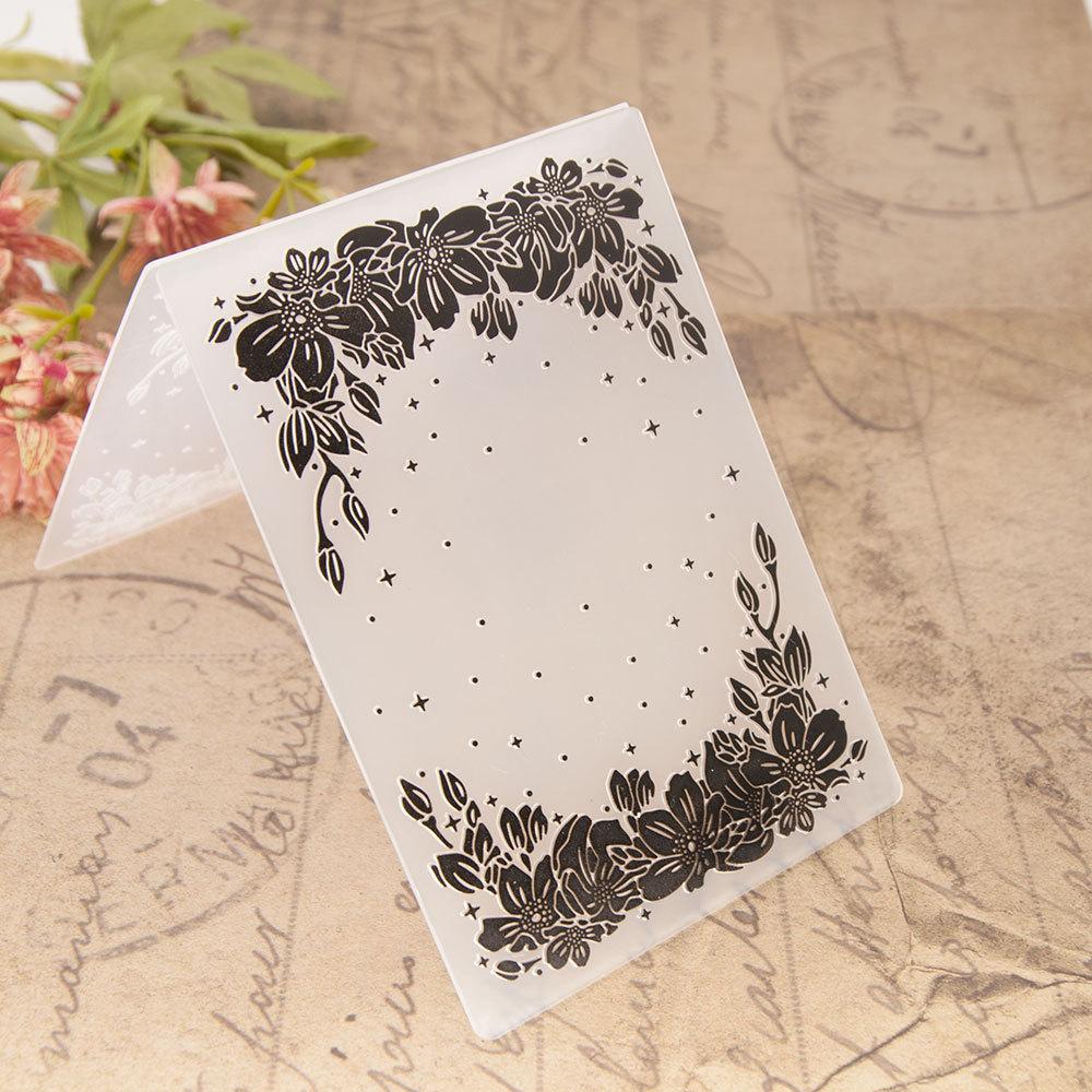 Цветочная лоза Пластиковые папки для тиснения Шаблоны Штампы Трафарет Лист Снежинка Пузырь Точка Рамка