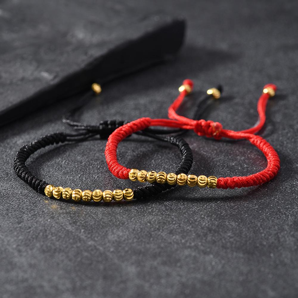 Минималистичный регулируемый женский браслет 2024 года с медными бусинами