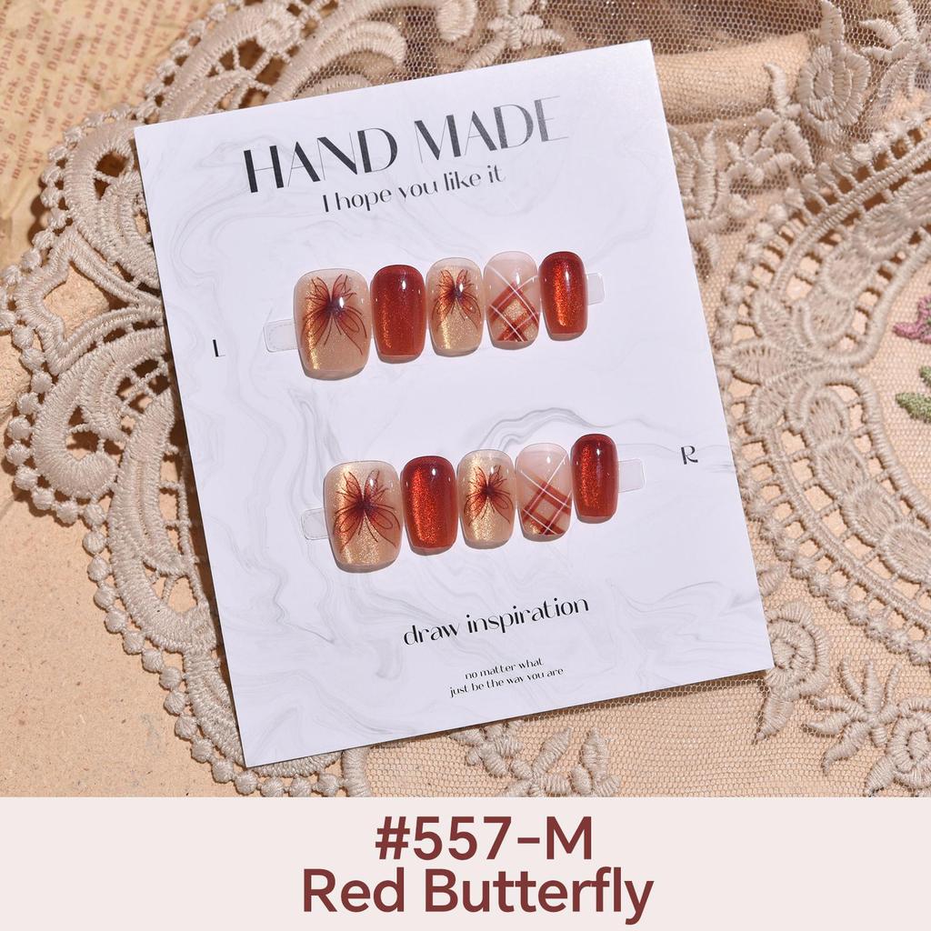 27Style Choice кошачий глаз накладные ногти короткие ручной работы накладные ногти с наклейками инструменты полное покрытие типсы с желеобразным клеем