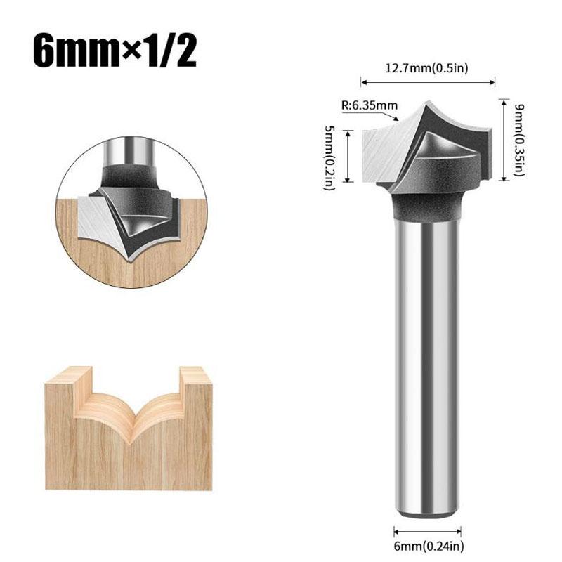 Твердосплавные круглые сверла с круглым концом, вибростолы, инструменты для деревообработки, фреза для дерева, хвостовик 6 мм, 1/4 дюйма