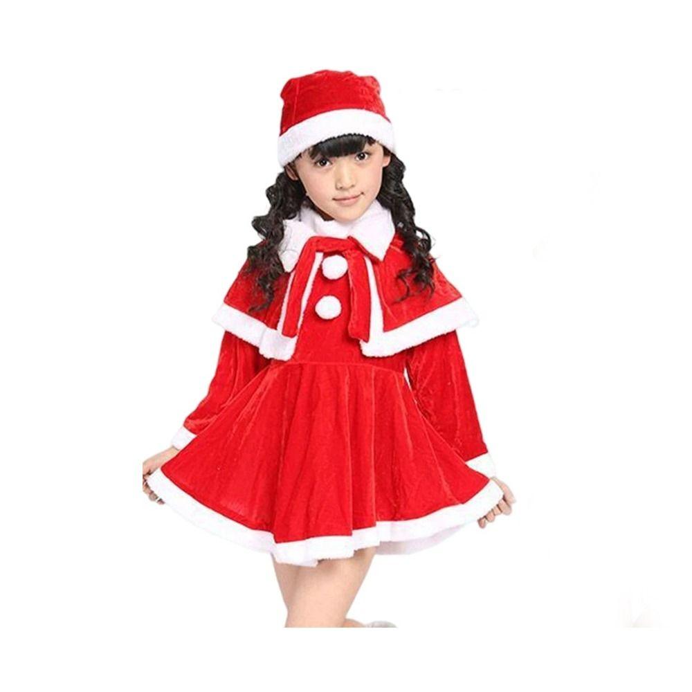 Long Sleeve Christmas Elk Dresses Shawl Christmas Performance Clothing Santa Claus Dresses