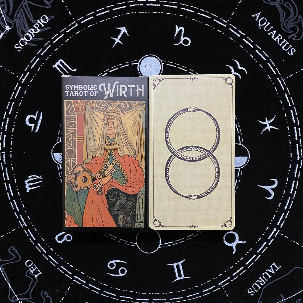 Symbolic Tarot of Wirth | Card with Paper Guide Book | Standard Big Size 12x7cm | 78 Sheets Tarot Cards and Guidebook