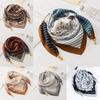 Magnetic Buckle Cotton Square Scarf Soft Cotton Hijab Wraps Fashion Headwear Soft Shawl  Girl Women