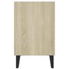 TV Cabinet with Metal Legs Sonoma Oak Finish 103.5 x 30 x 50 cm