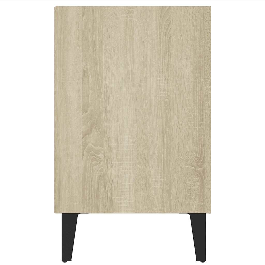 TV Cabinet with Metal Legs Sonoma Oak Finish 103.5 x 30 x 50 cm