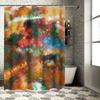 Colorful Watercolor Shower Curtain for Bathroom Decor Multicolored Abstract Design by TaurusDuan