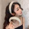 Baroque Bridal Hair Hoop Wide Side Women Hairbands Headwear Pearl Headbands  Girl