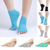 Toeless Half Toe Anti-slip Grip Ankle Yoga Socks Breathable Women Five Toe Socks