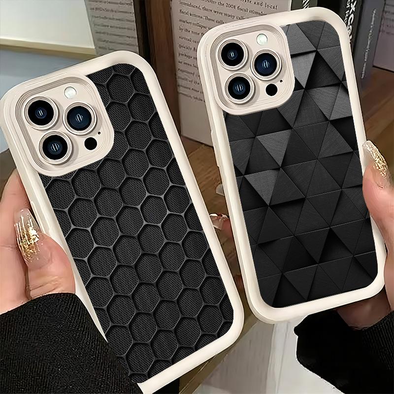 Чехол для телефона iPhone 17 Air 16E 15 16 Pro Max Углеродное волокно Крутой узор Чехол 14 Plus 13 12 Mini Мягкий чехол Силиконовые Fundas
