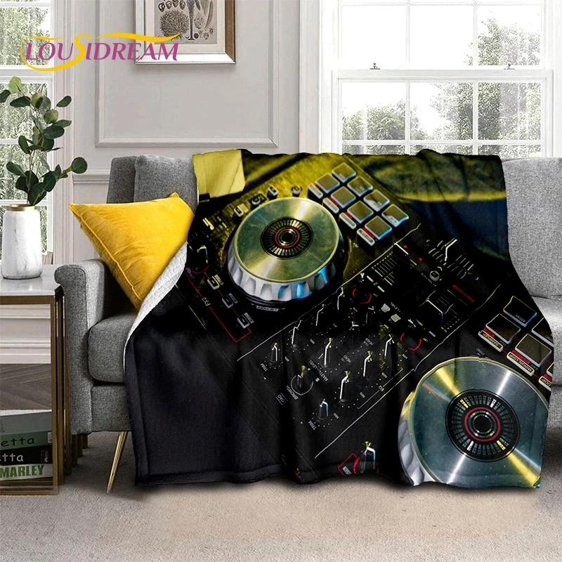Виниловая пластинка музыка диджей экран лента мягкое фланелевое одеяло для кровати спальни дивана пикника, плед для укрытия на открытом воздухе отдых подарок