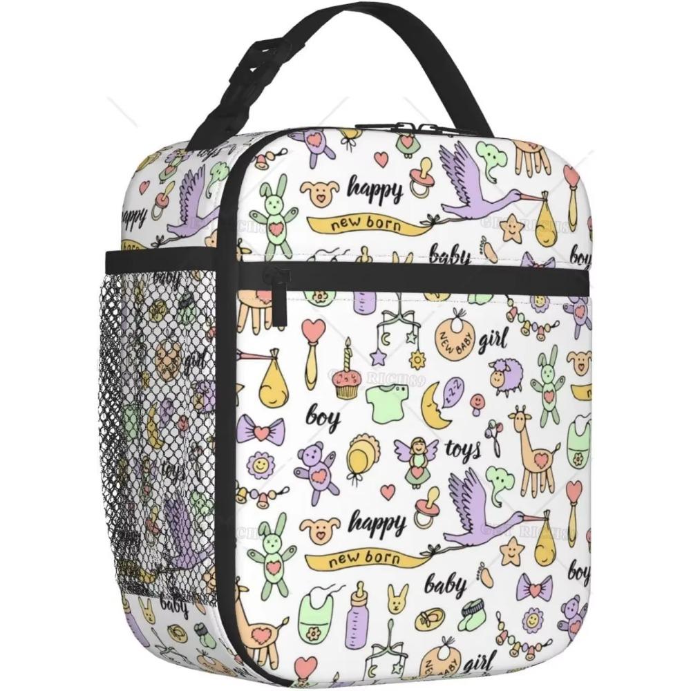 Балерина Животное Нарисованная вручную Портативная Сумка Для Обеда Для Женщин/Мужчин Изолированная Многоразовая Охладитель Ланч-Бокс Для Офиса Работа Школа