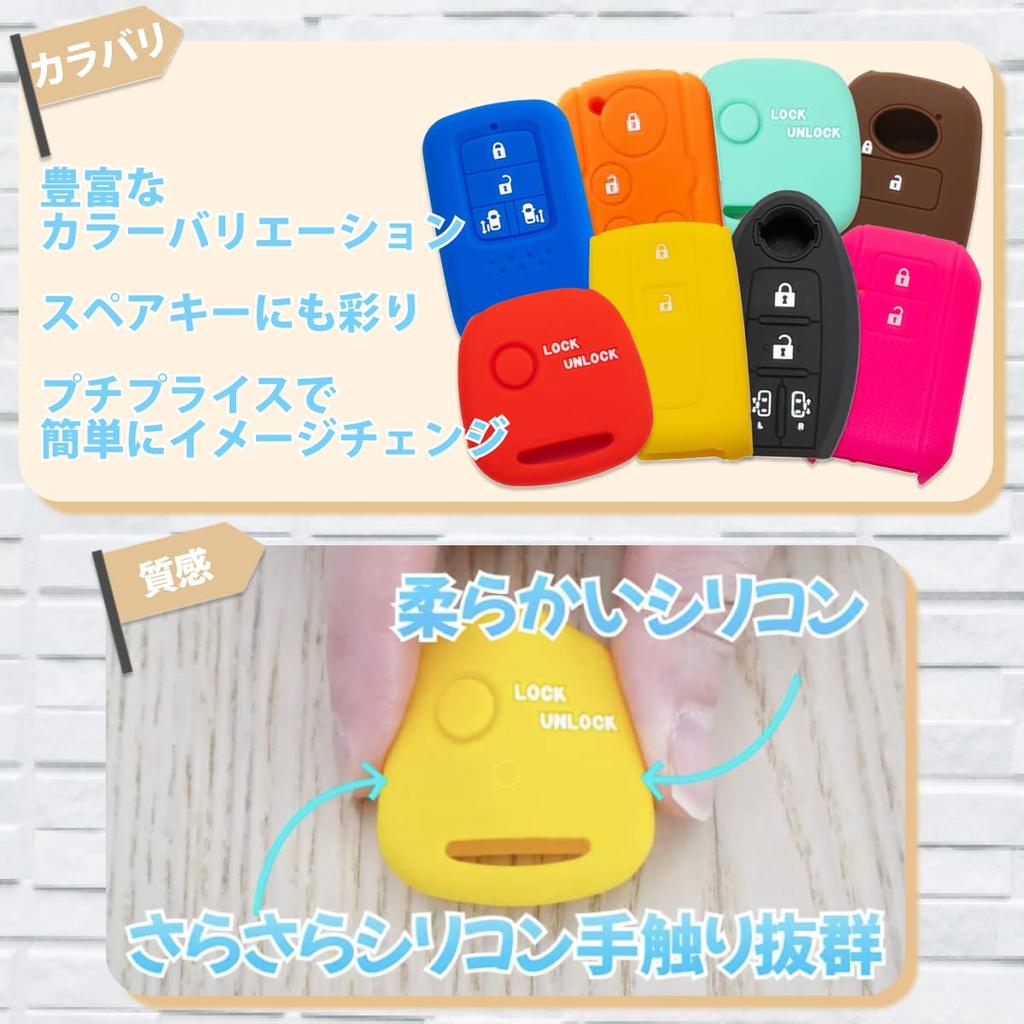 MAKAKO Silicone Cover for Honda Cars Smart Key 3 Buttons / Vezel (2022~) VEZEL/ZR-V (2023~) / etc, blue