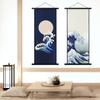 Benjia Tapestry Rod with Magnet, Natural Wood, A2 Poster Frame, 45cm Wide, Tenugui Poster Hanger, Furoshiki Cloth, Noren Rod, Namie Amuro Wall Hanging
