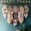Handmade Indian Dream Catcher Feather Wind Chime - Creative Wall Hanging for Bedroom or Homestay Decoration