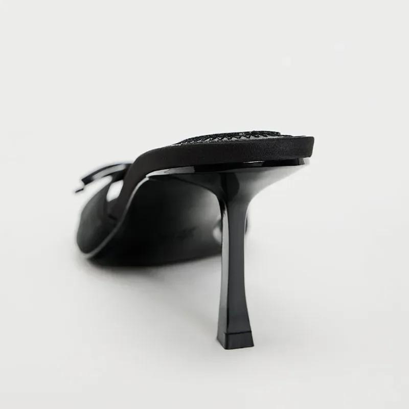 Женские сандалии, туфли с открытым носком, высокий каблук, большой размер 42, летние удобные весенние босоножки на высоком каблуке в стиле ретро, ​​большие бежевые босоножки на шпильке