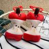 Adorable Apple Core Plush Keychain Doll