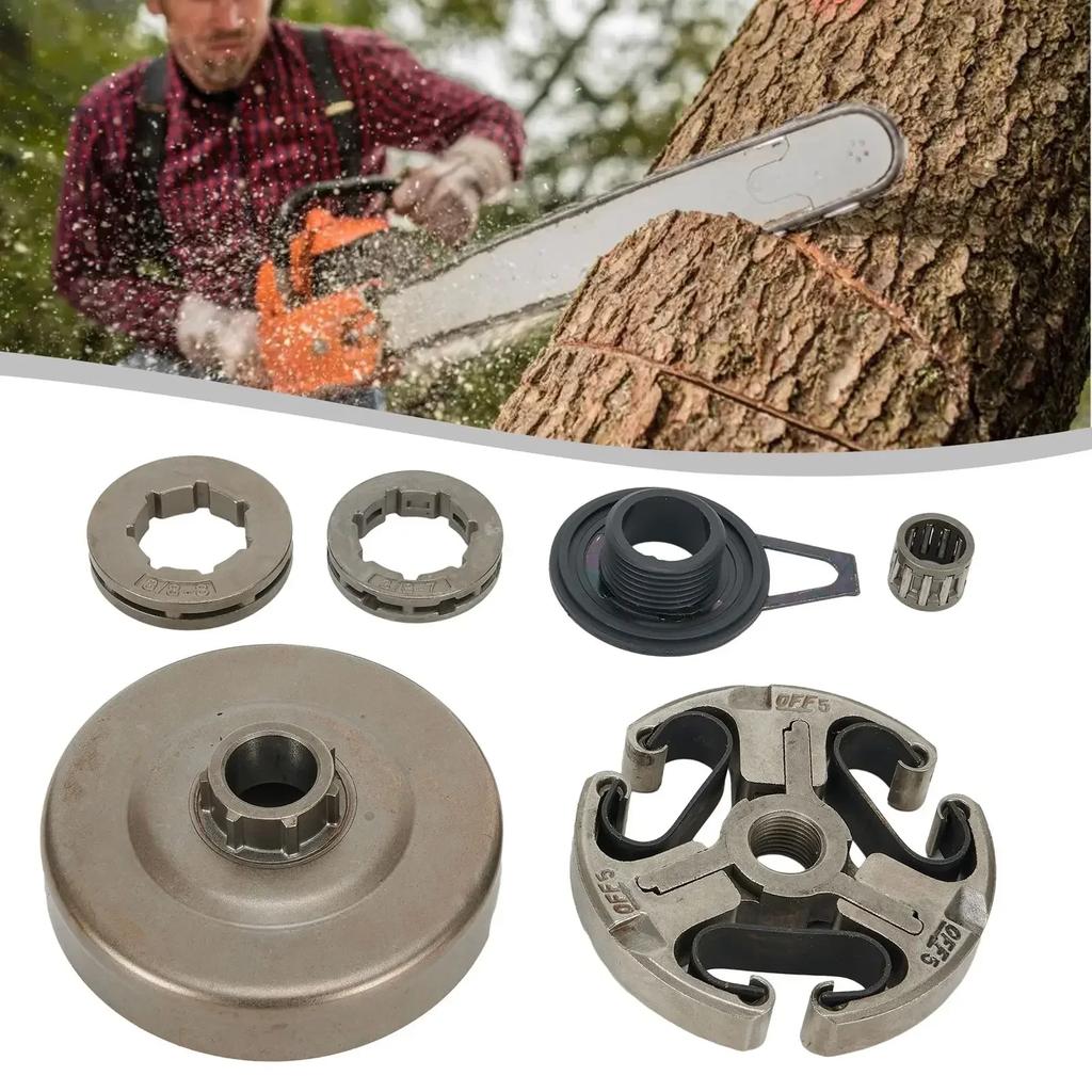 Комплект сцепления для бензопилы Husqvarna 372 372XP 371 365 362, газонокосилки, звездочка сцепления, обод, игольчатый подшипник, червячная передача