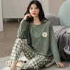 M-5XL Winter Pajamas Women's Korean Version Long-sleeved Homewear Suit Loose Large Size Two-piece Suit Can Be Worn Outside