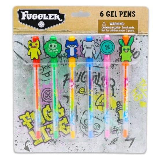 Fuggler Gel Pen 6-Piece Set - Writing Instruments Children Stationery Funny Ugly Monsters Stickers Party Childrens Souvenirs