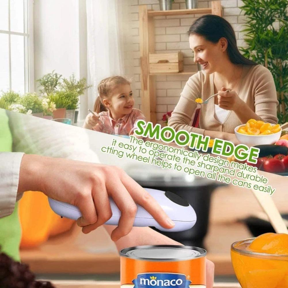 Electric Can Opener Automatic Touch Handheld Can Openers Smooth Edge Practical Jar Bottle Openers Bar Kitchen Gadgets 6